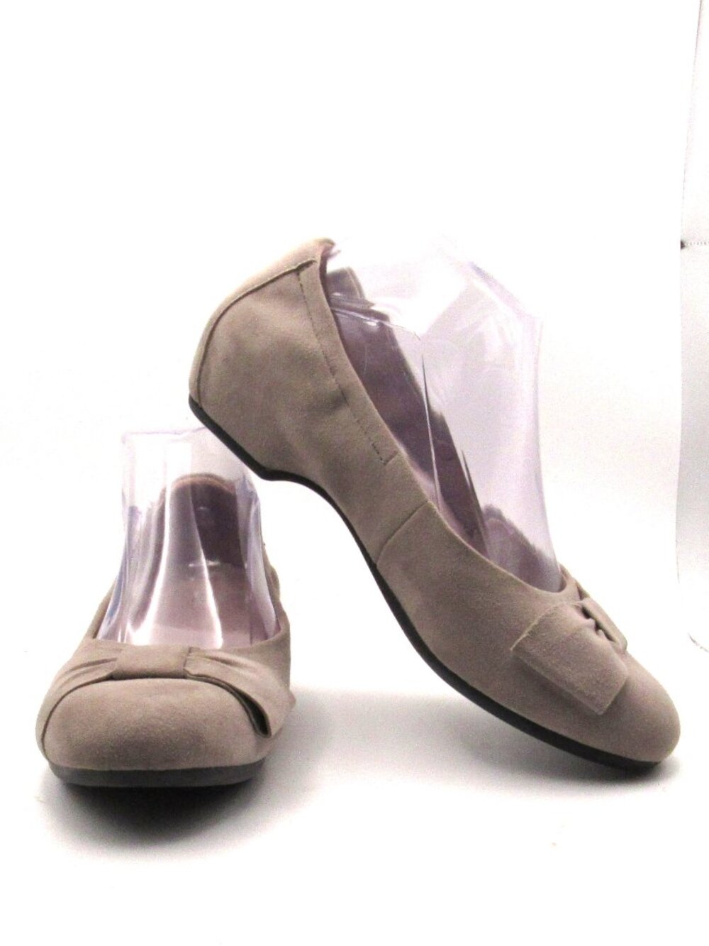 Dansko Tan Brown Suede Leather Bow Ballet Flats Size 37 EU 6.5 US Excellent Cond